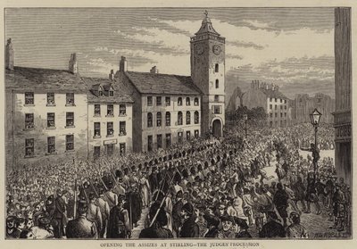 Apertura delle assise a Stirling, la processione dei giudici da Horatio Gordon Robley